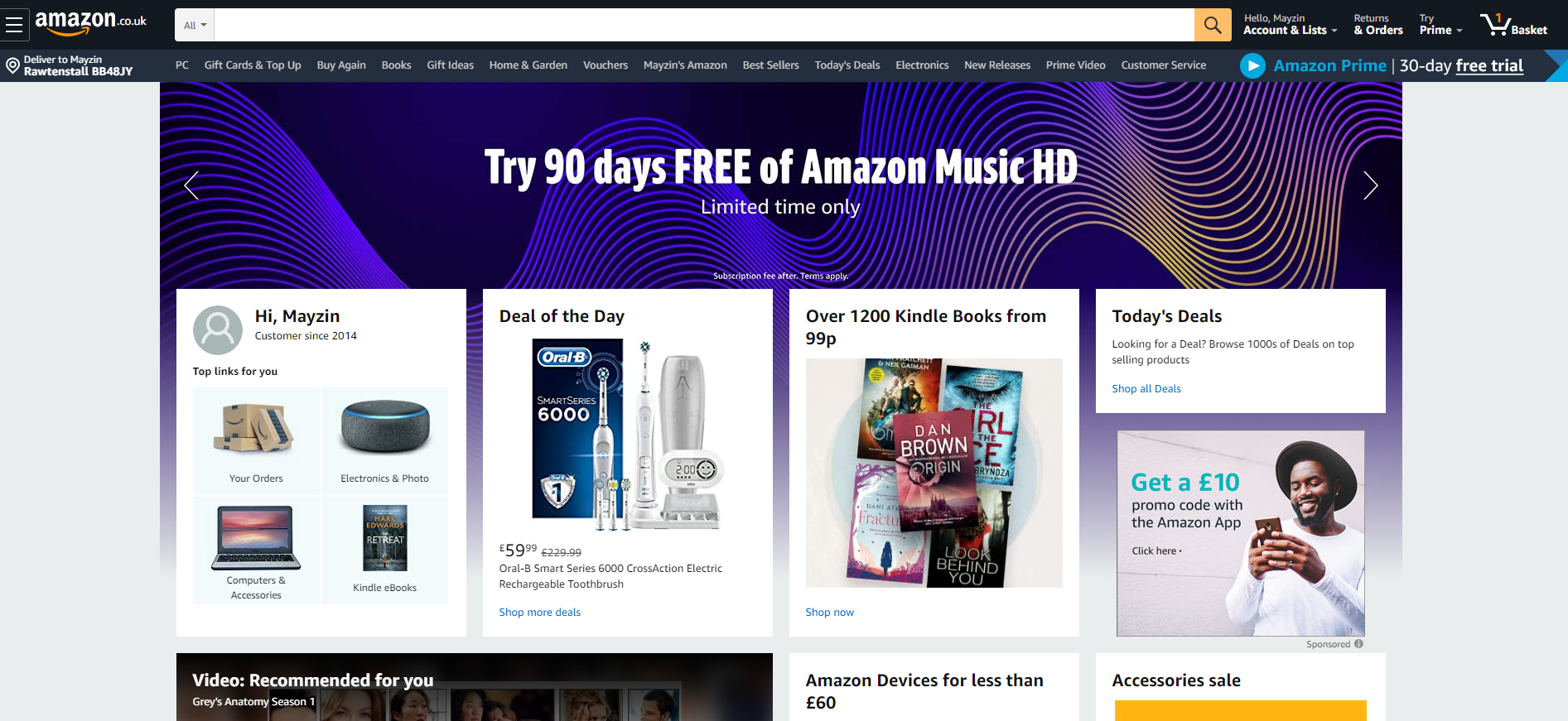 Amazon - personalisation 1-1