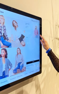 Touchscreen in Reformation store in New York