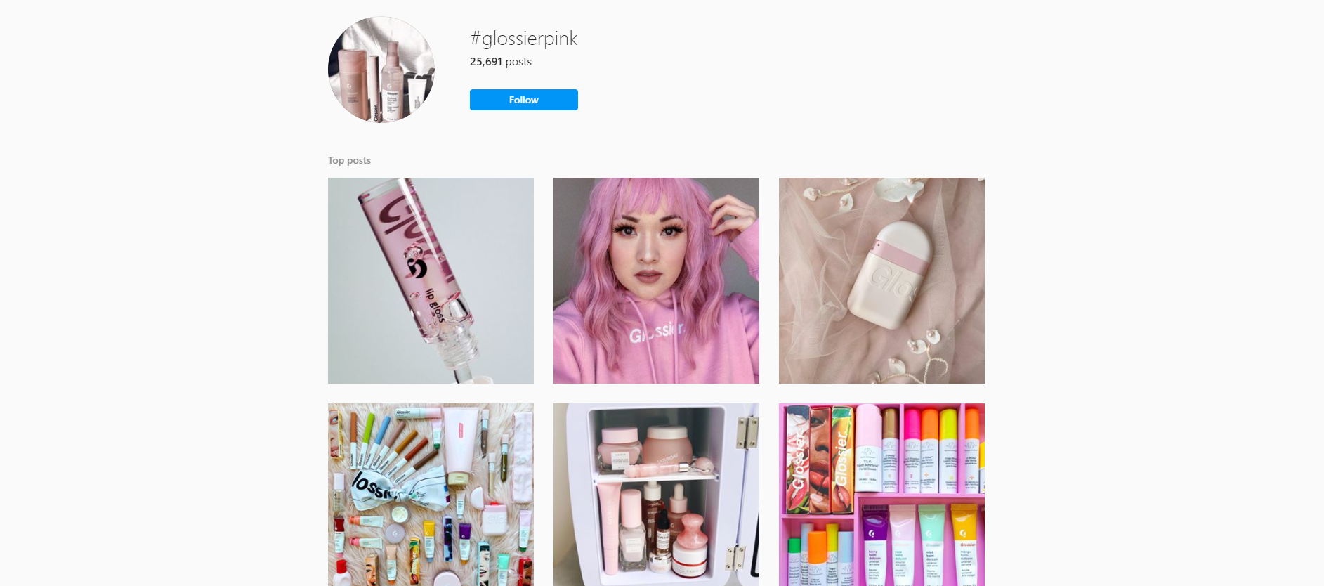 Glossier commerce example
