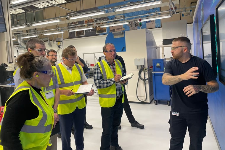 Judges at a manufacturing smart factory