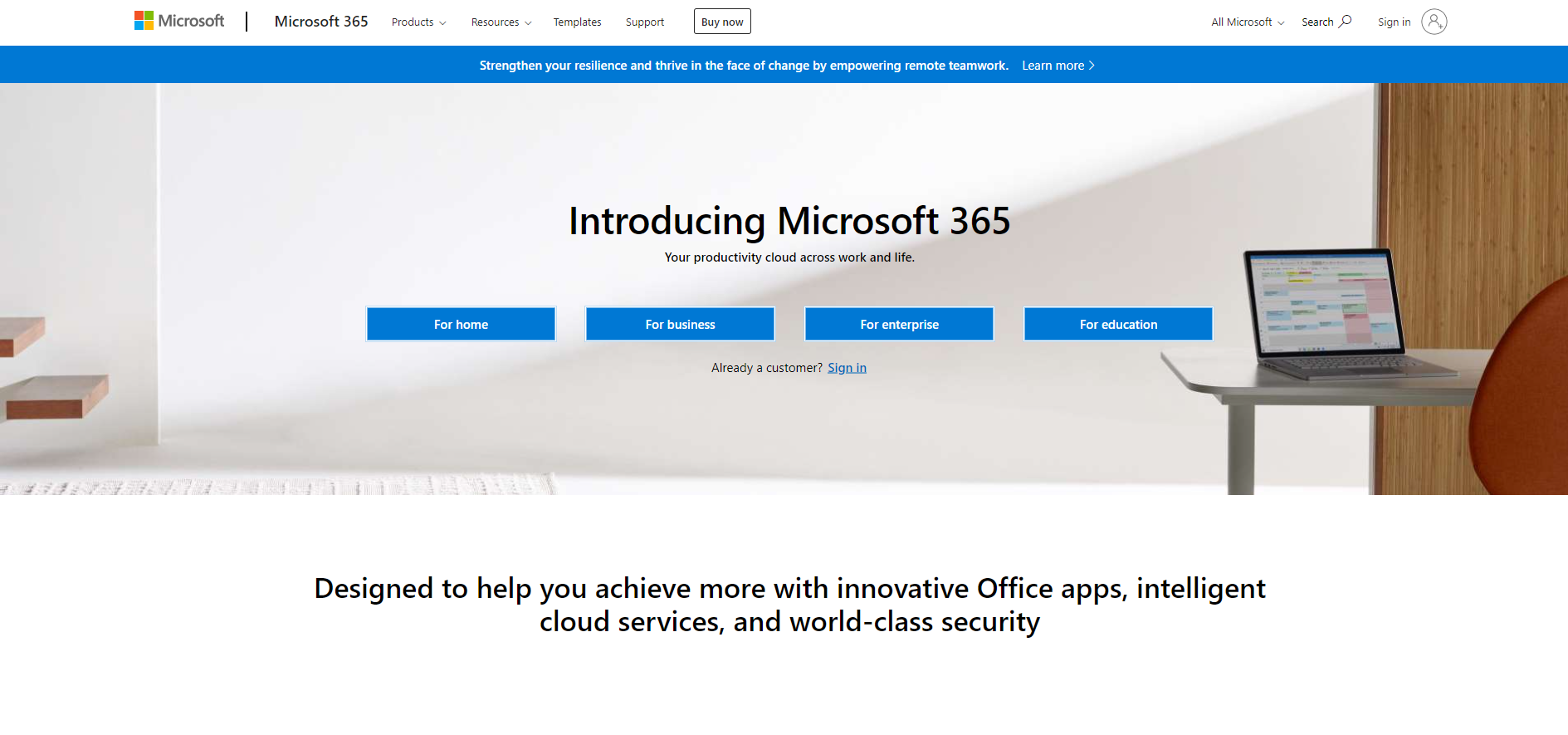Microsoft website example
